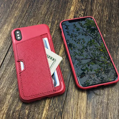 Тонкий чехол Esamday из искусственной кожи для iPhone X роскошный подставка карт