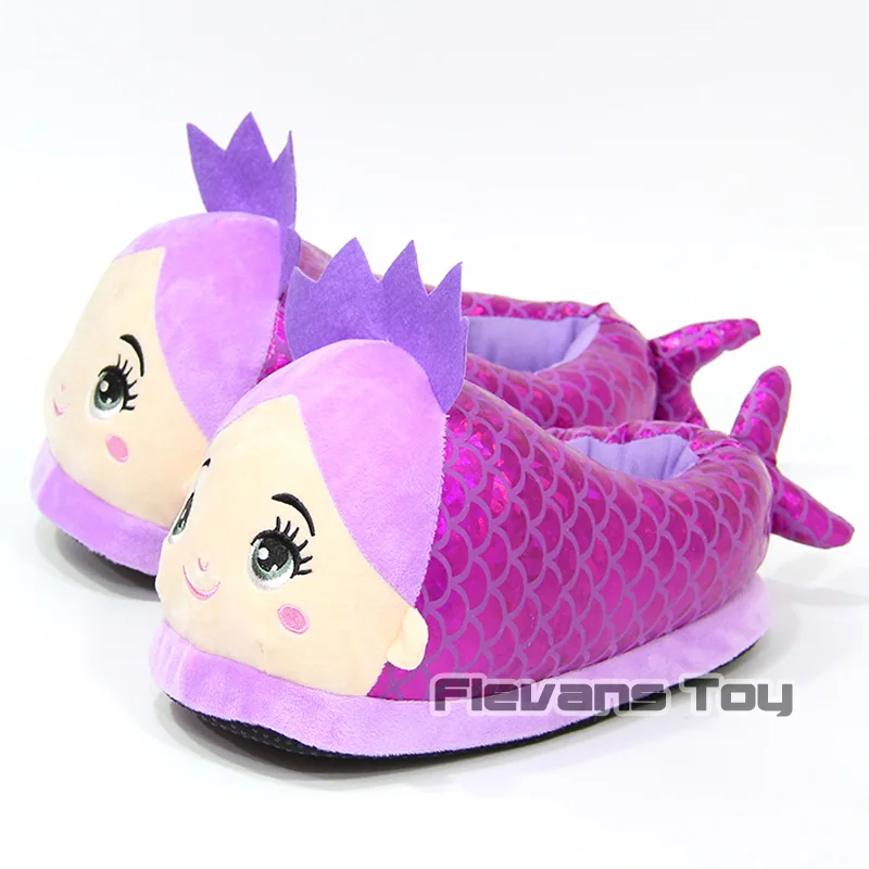 Ariel The Little Mermaid Plush Slippers for Girls Women Winter Indoor