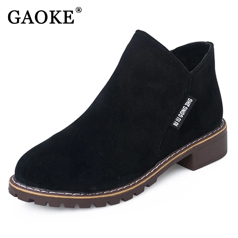 

New Fashion Women martin Boots Autumn Winter Boots Classic Zipper Ankle Boots Grind arenaceous Warm Plush Women Shoes