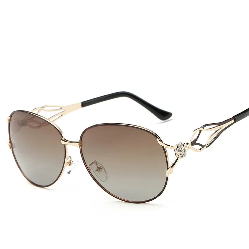 Женские солнцезащитные очки Новые 163 модные поляризационные солнцезащитные очки зеркальные очки для водителя алмаз, солнцезащитные очки по рецепту