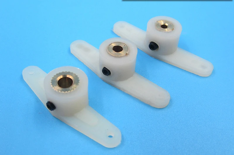 

4PC Fixed Wing Boat Rudder Steering Rocker Arm Landing Gear Steering Arms Two-way Double Head Rocker Arms for RC Aircraft Models