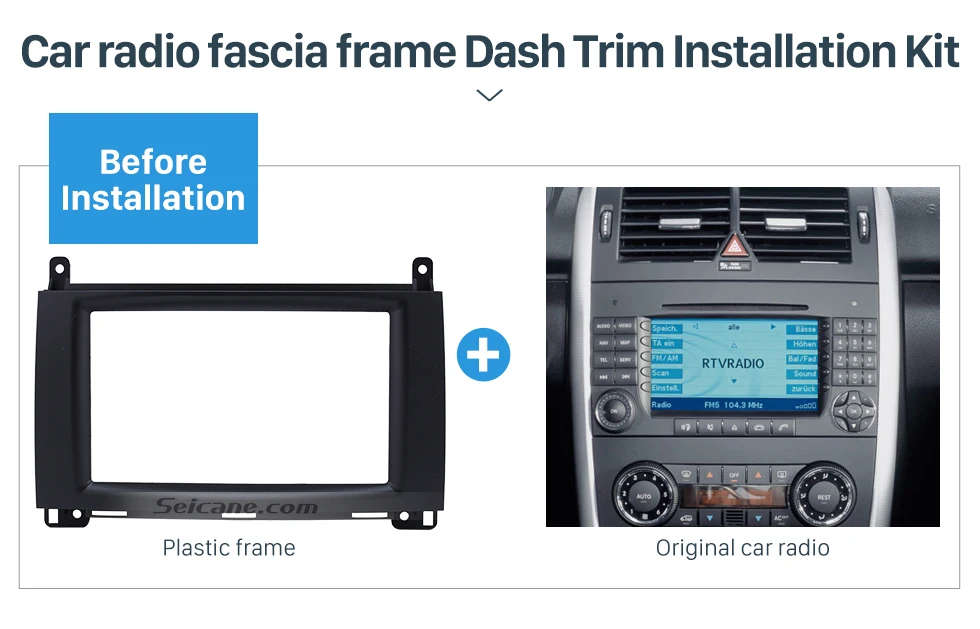 Seicane 2Din Автомобильная Радио фасции DVD панель Лицевая панель приборная панель установка рамка Комплект для Mercedes BENZ B200 a-класс W169 b-класс W245