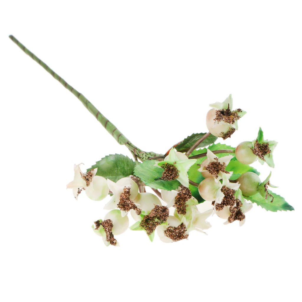 Colorful Fake Fruits Small Berries Artificial Flowers Stamen Wedding Christmas DIY Craft Party Floral Decor