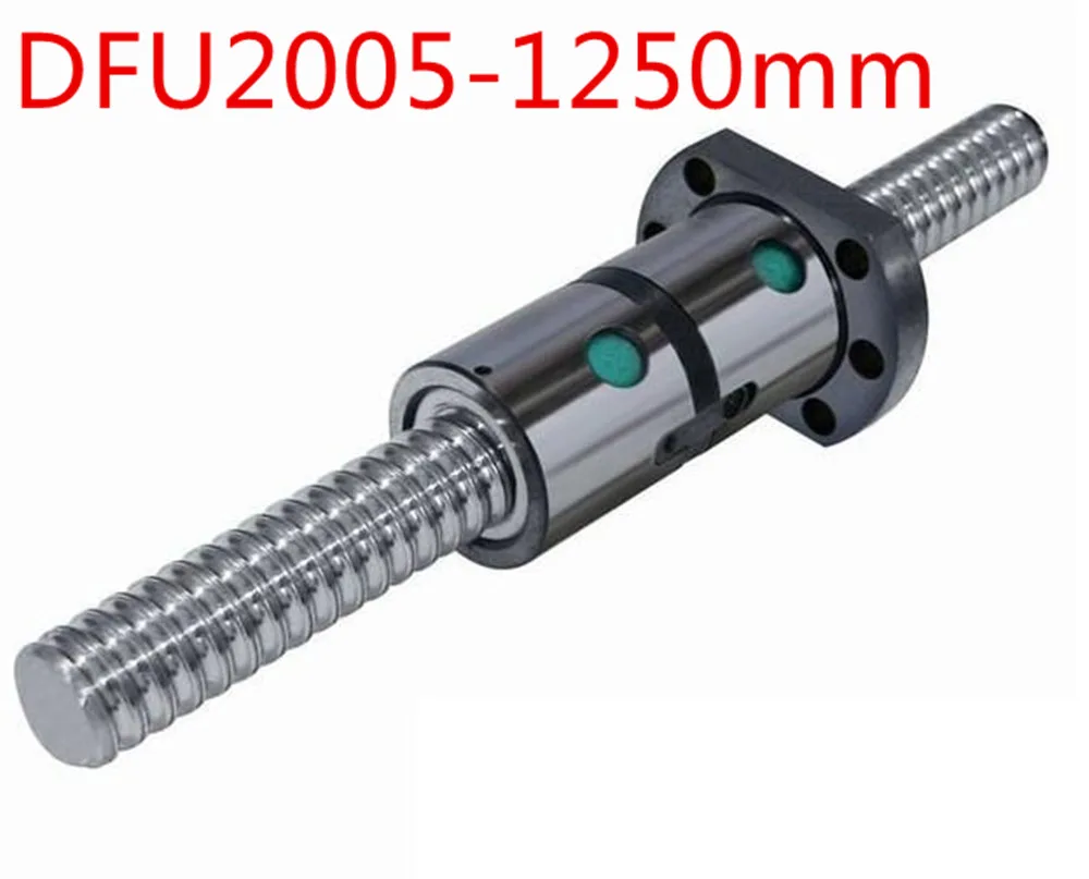 linear rolled lead ballscrew ballnut set 2pcs DFU2005 ball screw L