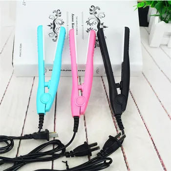 

Portable Mini Hair Straightener Small Ceramic Hair Curling Iron Hot Tools Electric Ionian Hair Straighter Iron Hair Tool