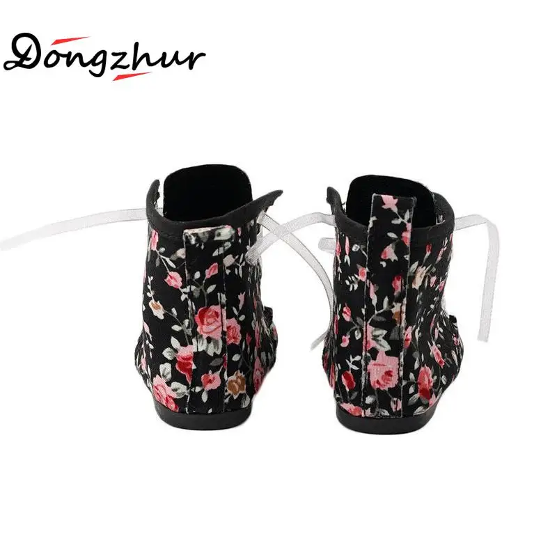 Dongzhur повседневные 1 пара с цветочным принтом на шнуровке ботинки martin обувь для 18 дюймов куклы исходящие подарки для детей Новинка WWP7839