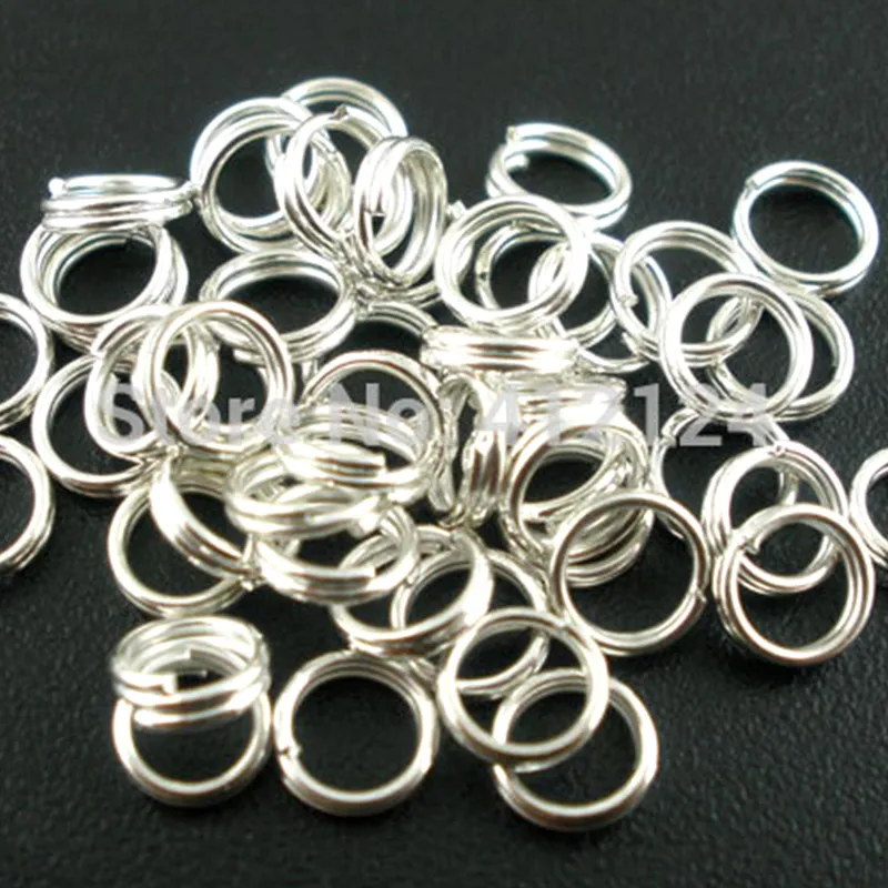 

1000Pcs Silver Plated Round Double Loop Split Open Alloy Jump Rings Jewelry Findings 5mm Dia.