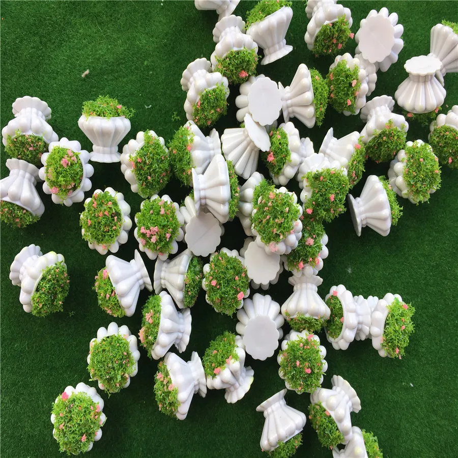 50 шт./лот, миниатюрные пластиковые модели для изготовления архитектурных моделей HO N z, модель садовых цветов для diorama