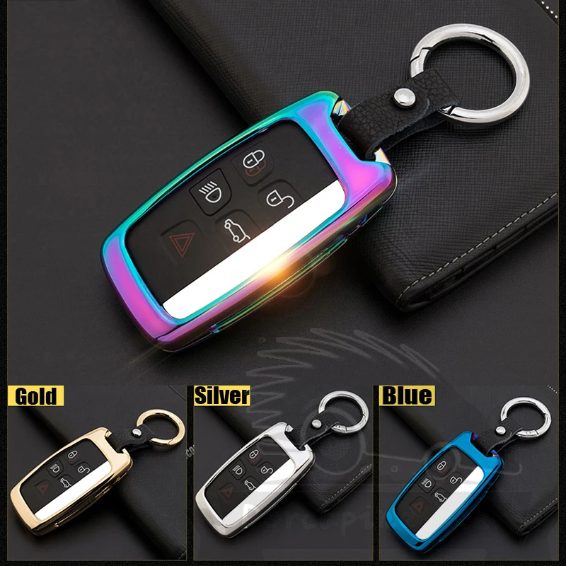 

Zinc alloy Car Key Case Cover For Land Rover Range Rover Evoque Freelander Discovery Case Colors Key Rings Key Chain