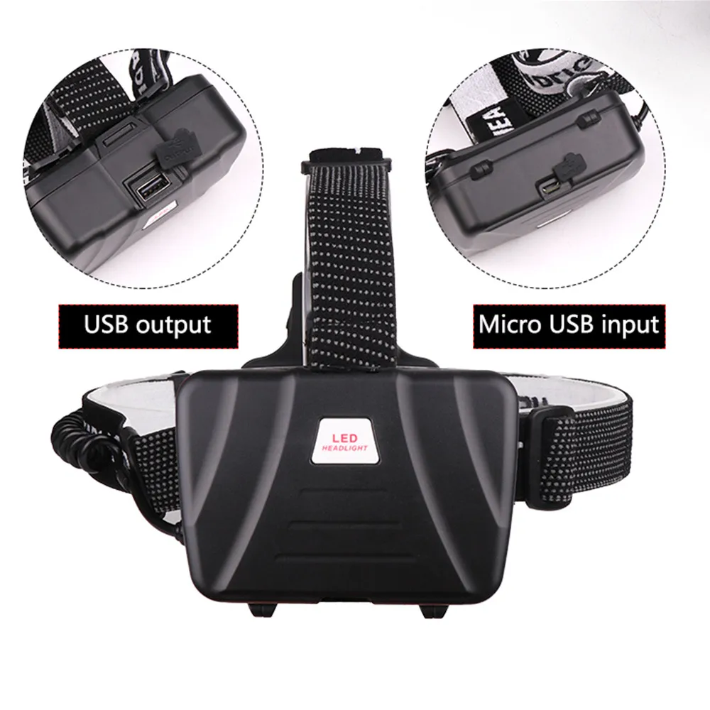 Светодиодный налобный фонарь 18650 XHP70.2 XHP70 мощный USB с увеличением светодиодный для