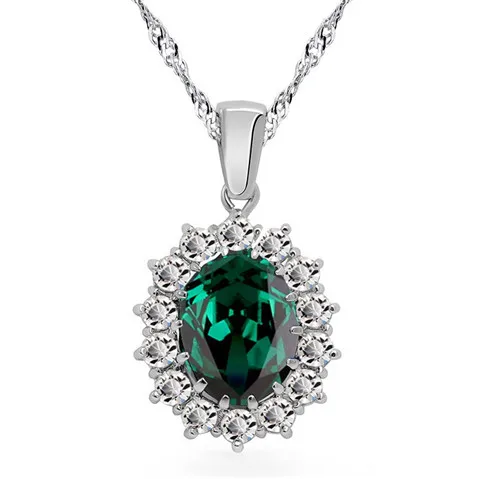 quality real AAAA+ zircon Shining pendant necklace jewelry accessories free drop shipping charm women gift Kate Austrian Crystal - Image 2