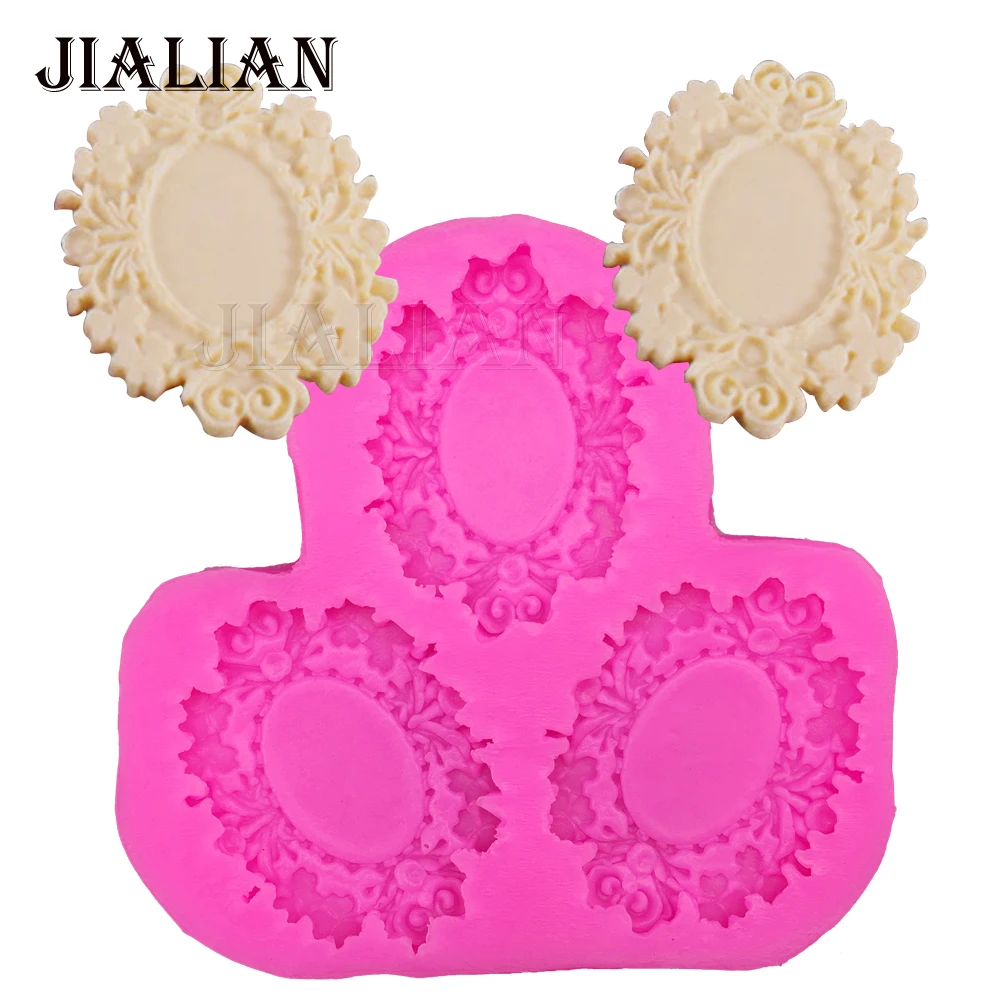 Lace Photo Frame Chocolate Party Cake Decorating Tools DIY