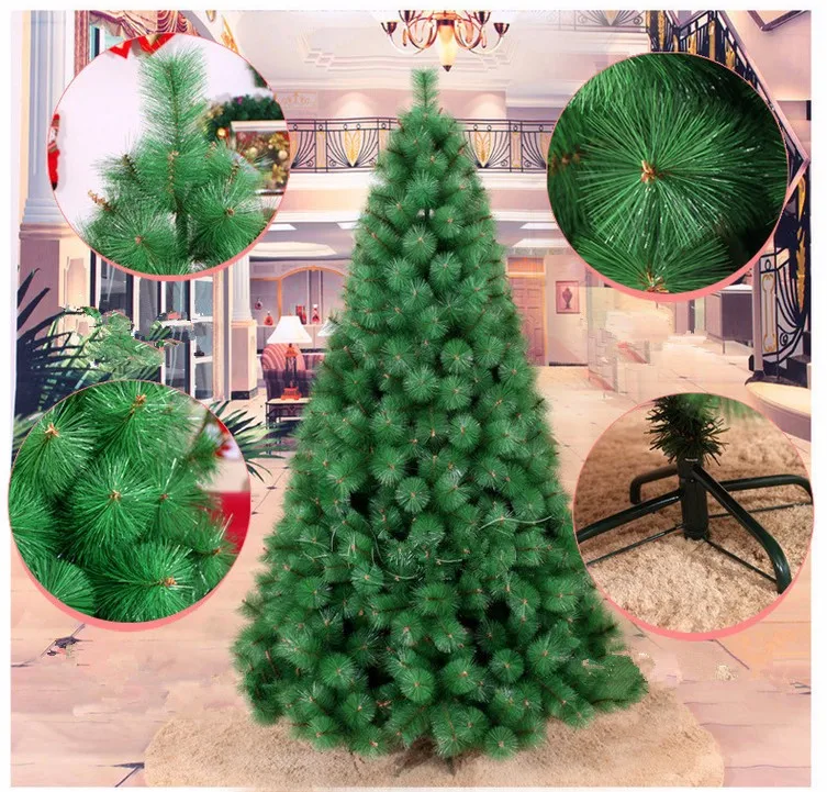 Рождественская елка, фабричное производство, 2,1 м/210 см, высококачественное платье, Рождественская елка, сосновые иголки, сосновые иголки