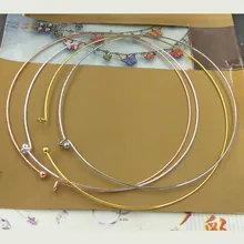 1 шт. медная проволока обруч регулируемые ожерелья ободок с простой застежкой для DIY изготовления ювелирных изделий металлический ошейник 130 мм кольцо поставщик