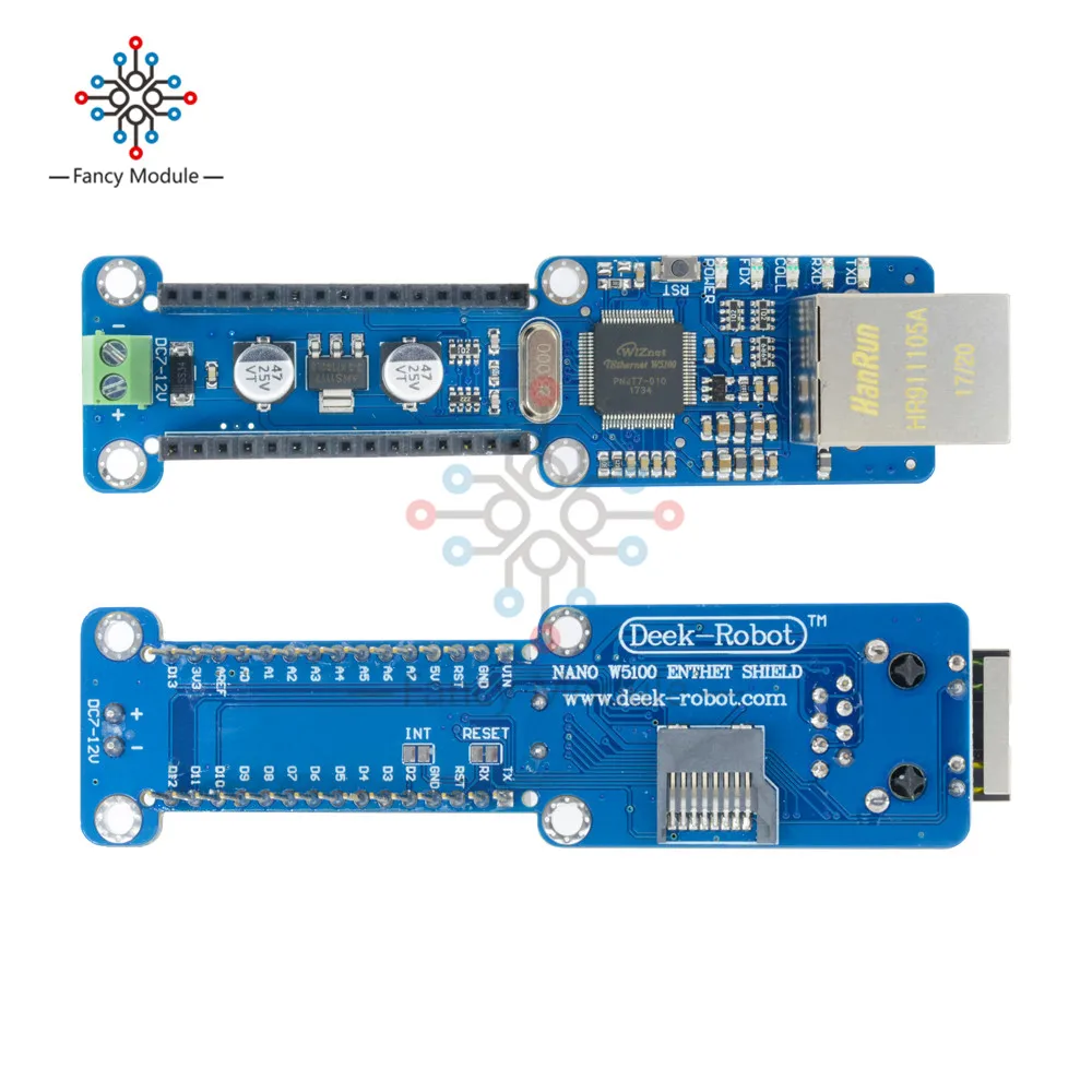 NANO W5100 Ethernet щит сети плата расширения для Arduino Nano V3.0 Топ