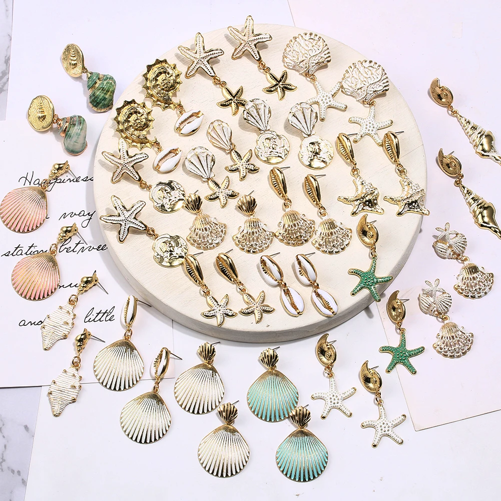 

Shell Earrings for Women Fashion Earrings for Girls 2019 Statement Best Friend Gift