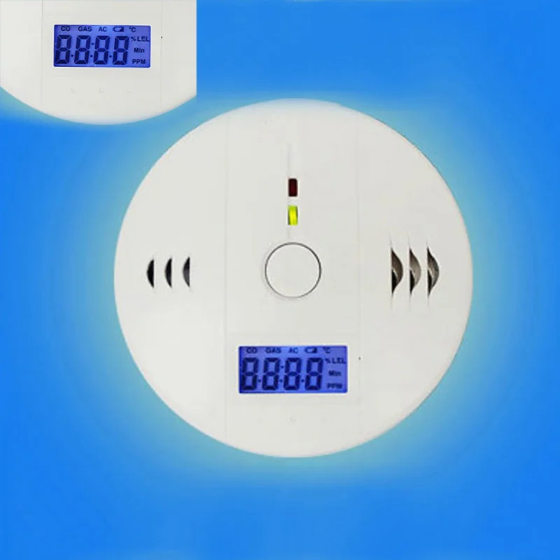 ЖК-дисплей CO детектор угарного газа отравления Предупреждение сигнализации Сенсор монитор об опасности окиси углерода
