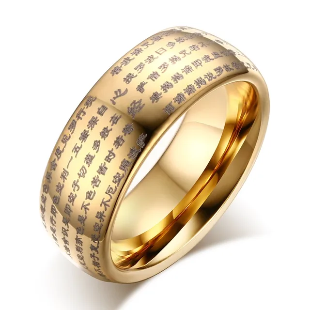 Gold Silver Color Chinese Letters Tungsten Wedding Band Rings For Gold Silver Color Chinese Letters Tungsten Wedding Band Rings For Men Jewelry Engagement Anniversary