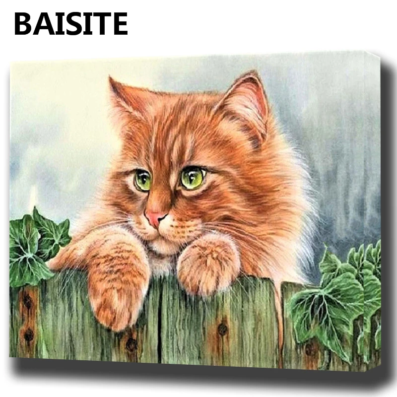 BAISITE DIY картина маслом в рамке по номерам цветы картины холст для гостиной стены