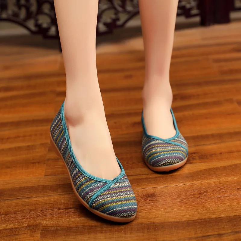 

2019 cloth shoes women's shoes spring and autumn new non-slip flat with soft bottom comfortable breathable shoes