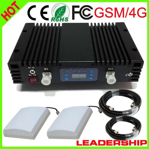 

Office use 75db 2G + 4G signal repeater dual band GSM 900MHz and 4G LTE 2600MHz signal booster with ALC MGC signal amplifier