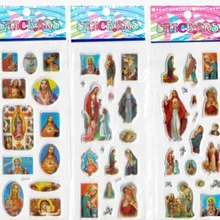 20 шт./лот, 3D наклейки из пены с изображением Иисуса, вечерние украшения, подарок на Рождество, пасху, прекрасные наклейки