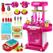 1 Набор, портативный электронный детский миниатюрный кухонный набор для приготовления пищи, игры для девочек, игрушки для игр, набор кухонной плиты, Brinquedos Menina juguetes