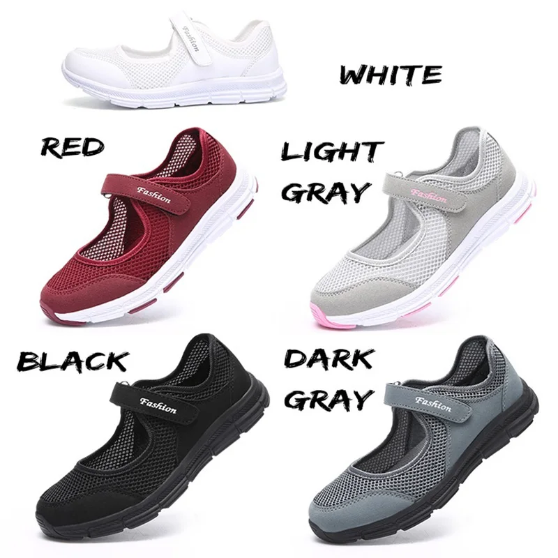 BALTROP Ultra-light Breathable Elderly Women's Shoes 35-42 Mother's and Nurse's Shoes For Leisure Hook& Loop