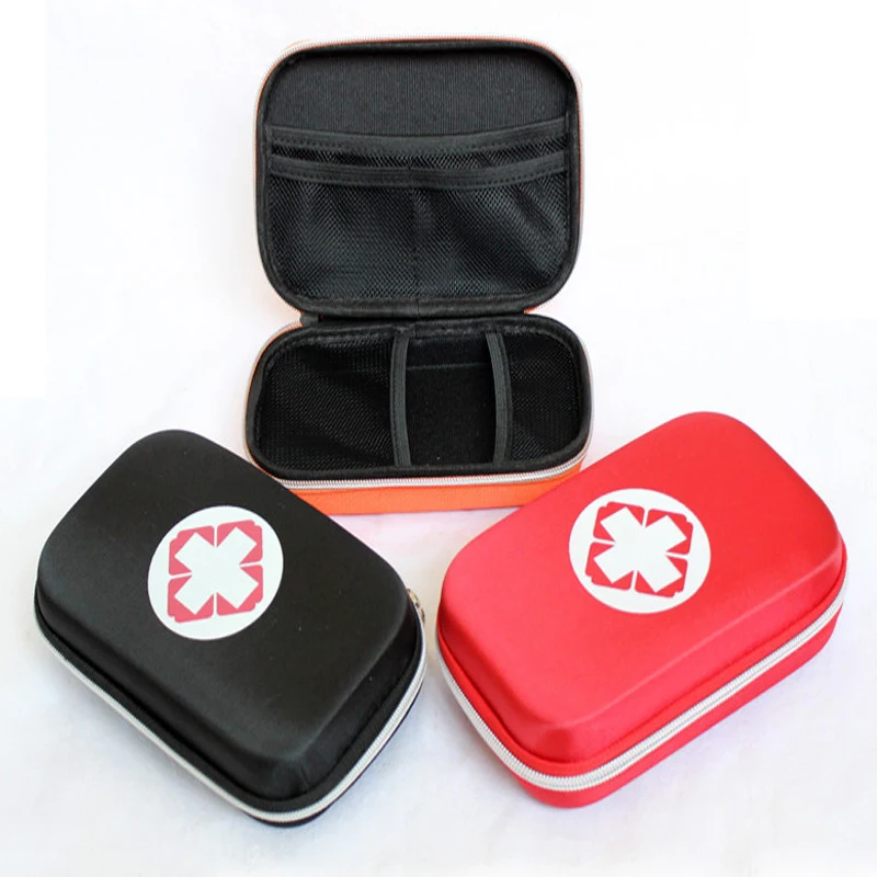 Black And Red Color First Aid Kits Portable Outdoor Survival Disaster Earthquake Emergency Bags Vehicle Mounted Medical Package