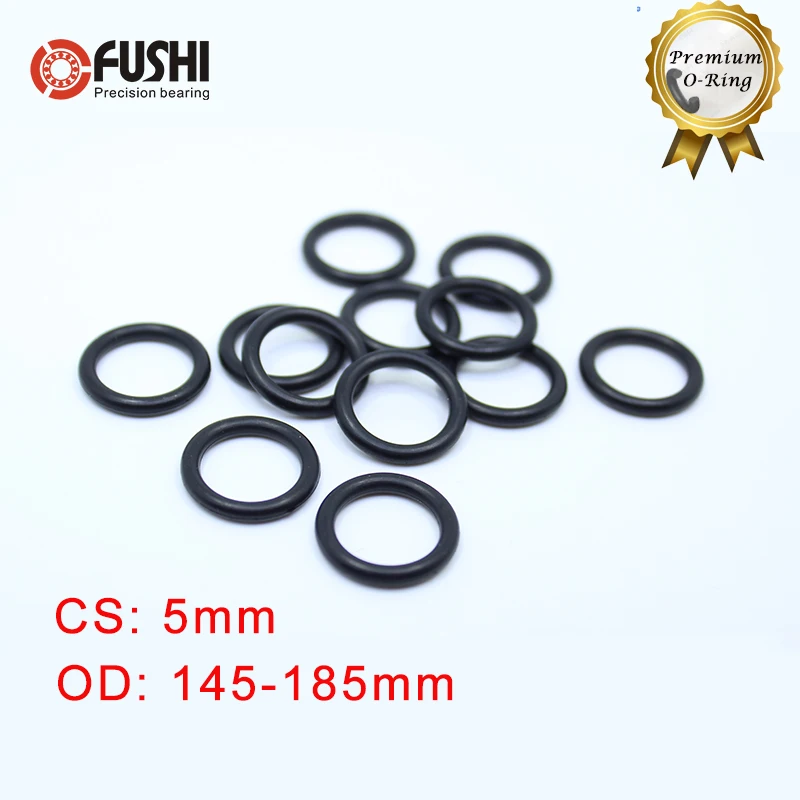 CS5mm NBR резиновое уплотнительное кольцо OD 145/150/155/160/165/170/175/180/185*5 мм 20 шт Нитриловое