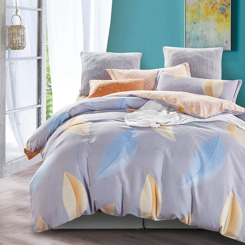 

Free Shipping Modern Style 100% Cotton Duvet Cover Set Bed Sheet Pillow Case King Size Super Soft Bedding Sets XKE007