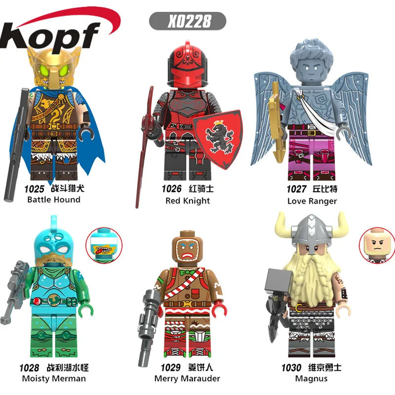 

Legoingly Figures Fornight Battle Hound Red Knight Love Ranger Merry Marauder Building Blocks Bricks Toys For Children X0228