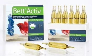 

Prodibio Bett'Active 12 betta fish aquarium water tank treatment clean improve water quality
