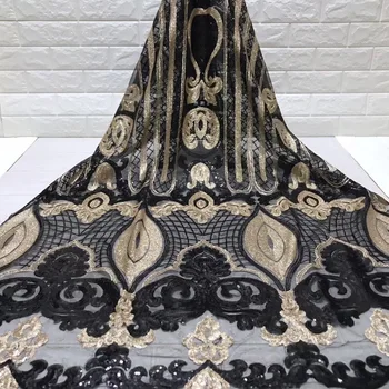 

free shipping 5yards/lot 2019 Wholesales new arrival french mesh lace fabric for wedding/party dress,African mesh lace fabric