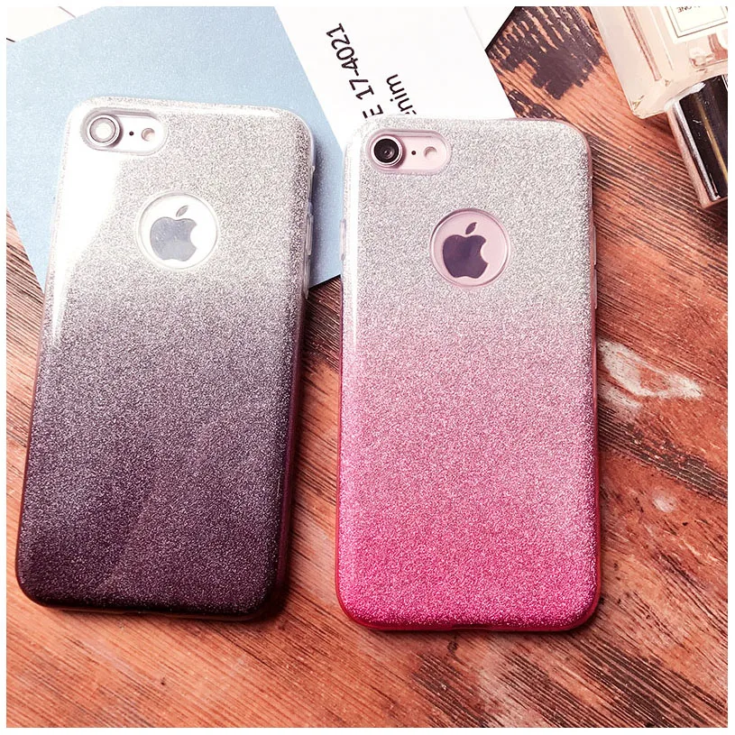 

Bling Bling Glitter Case for iphone X XR XS MAX 10 Soft TPU Gradual Change Color Cover for iphone 7 8 6 6S Plus SE 5 5s Shell
