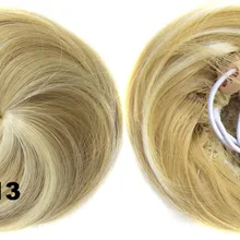 Синтетические прямые эластичные прямые волосы булочка парик с шариками шиньон ролик Q3 конский хвост шиньон 34 цвета доступны 10 шт./лот