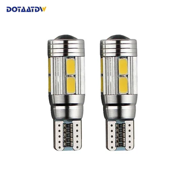 

6pcs T10 White Canbus W5W LED Car Light Error Free 10SMD 5630 LED 501 Warning Side Light Bulbs Sidermarker Parking Lighting