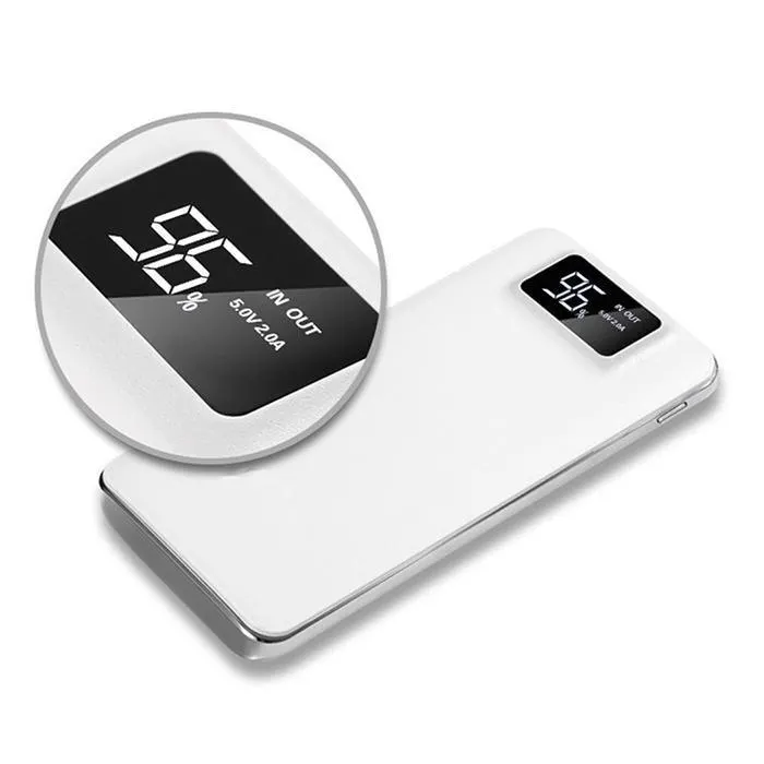 Миниатюрное портативное зарядное устройство для мобильного телефона power Dual USB lcd