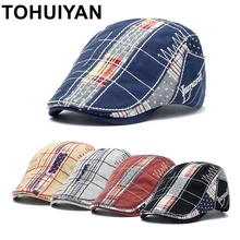 TOHUIYAN 2019 gorra de algodón Vintage para hombre gorro Ivy Duckbill visera sombreros de taxista gorras planas de verano Newsboy gorras Droping envío