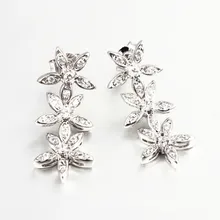 Строка цветы серьги-капли женские украшения ALW1782