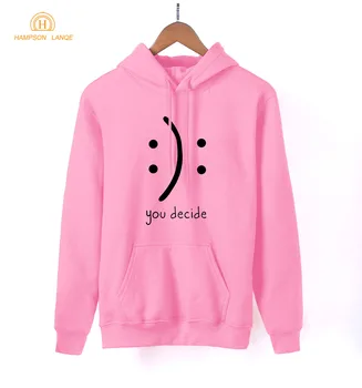 

Happy & Sad You Decide Funny Women's Hoodie 2019 Warm Fleece Harajuku Sweatshirt Spring Autumn Casual Hoodies Tracksuit Women