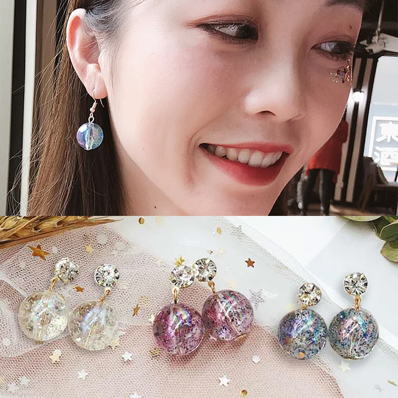 

Graceful Wedding 1Pair Bohemia Tassel Drop Earring Exquesite 2018 New Arrival Allergy Free Crystal Ball Seaside Gifts