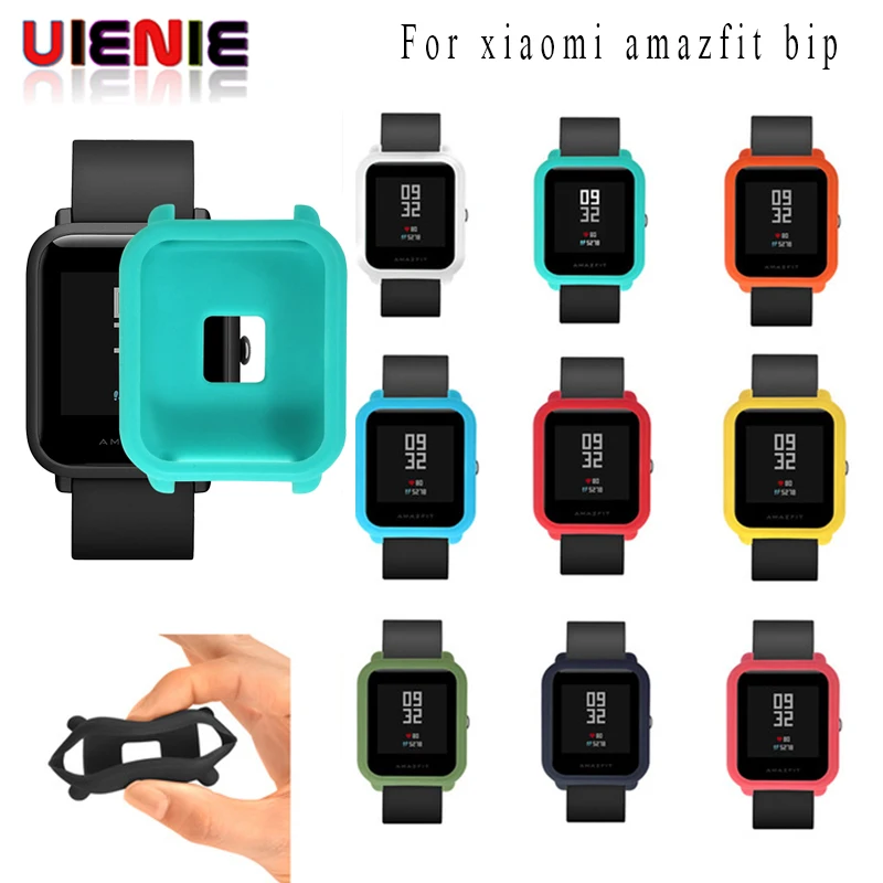 

soft Silicone Protective Case Cover Protector Frame Shell For Xiaomi Huami Amazfit Bip Youth Smart Watch Gadgets accessories