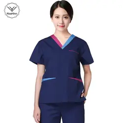 Meidcal скраб Хирургическая Одежда, больница врач-медсестра Isoiation форма лаборатории комплекты одежды скрабы медицинская униформа для женщин