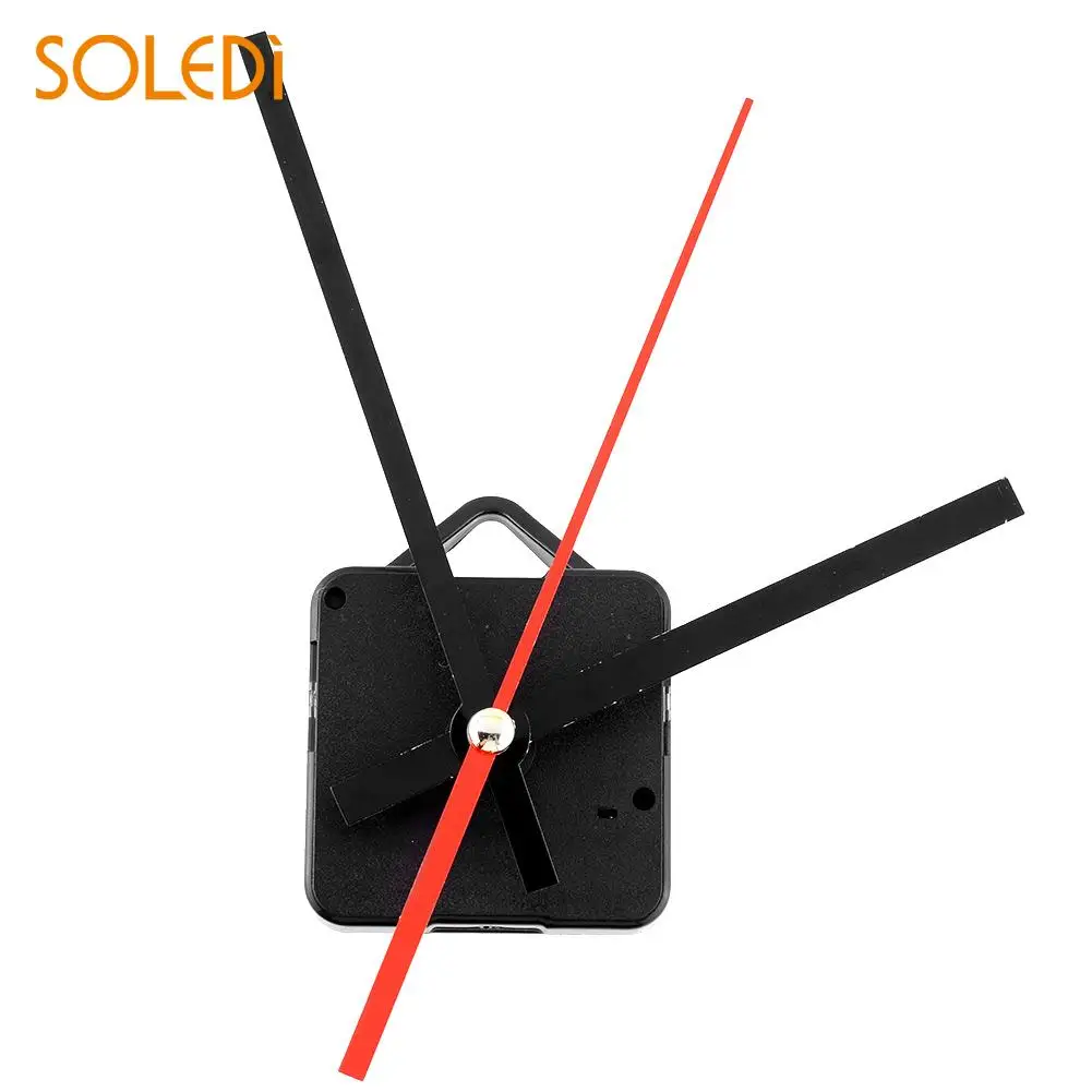 DIY Silent Clock Mechanism Classic Black+Red Quartz Watch Wall Clock Movement Mechanism Parts Repair Replacement Essential Tools