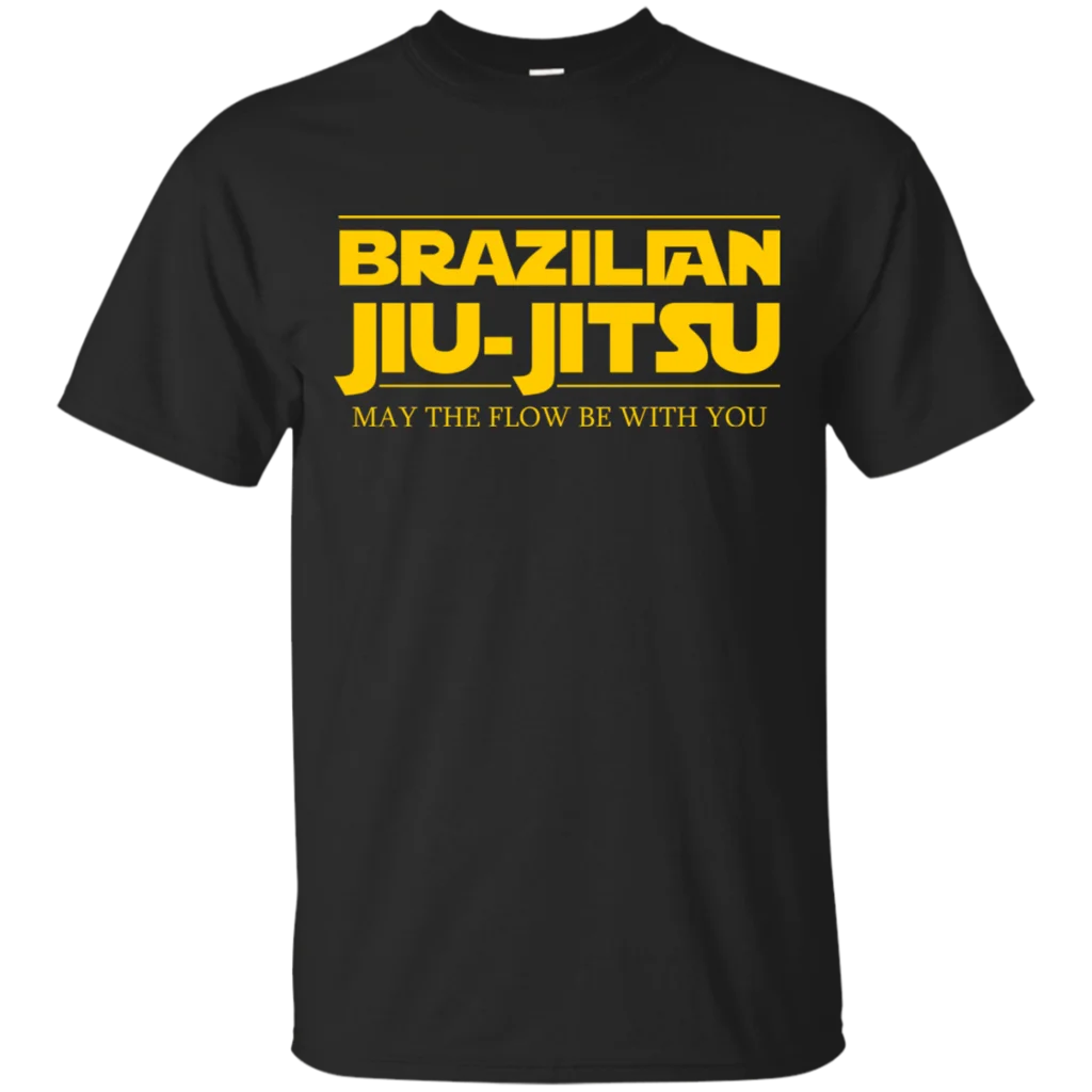 

Brazilian Jiu Jitsu May The Flow Be with You Men's Black Short Sleeve TShirt 100% Cotton