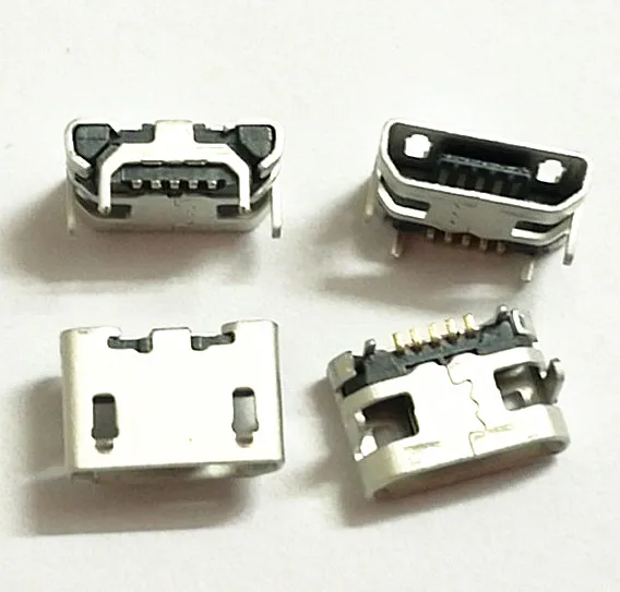 100pcs/lot Micro Usb Connector Jack Socket Dock Plug Power Charging Port For ASUS Memo Pad 7 ME170C for Lenovo IdeaTab A2109A | Мобильные