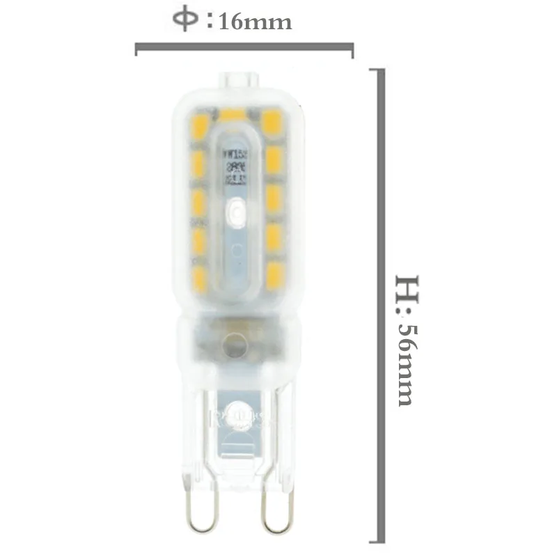 Мини G9 светодиодный светильник 5 Вт 7 Вт 9 Вт AC 220 В G9 светодиодный светильник SMD2835 светодиодный G9 Точечный светильник для хрустальной люстры Замена галогенной лампы