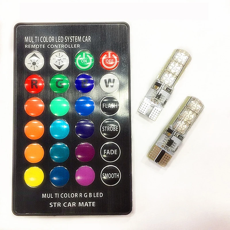 T10 Control Color Changing Headlights Automobile Light Bulb LED Red