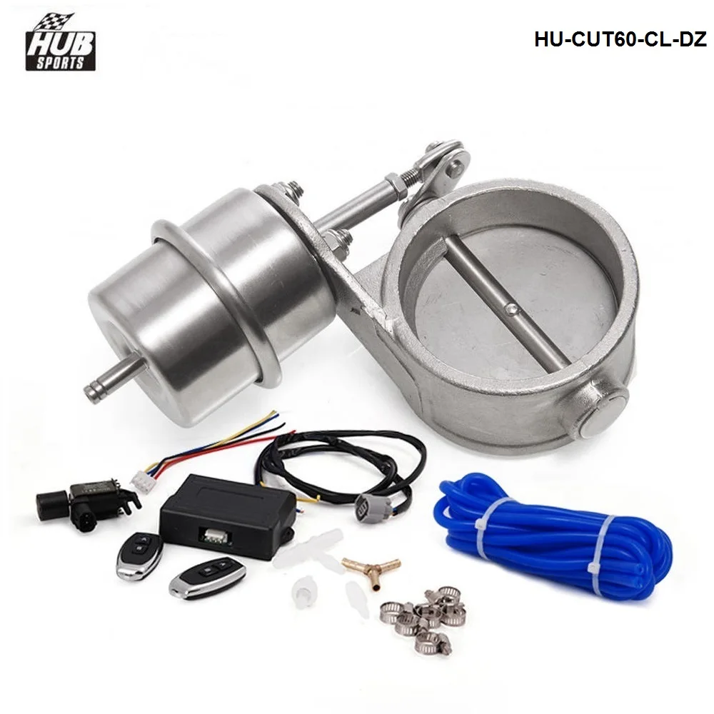Exhaust Control Valve CUTOUT 2.3" 60mm Pipe Close Style With Vacuum Actuator with Wireless